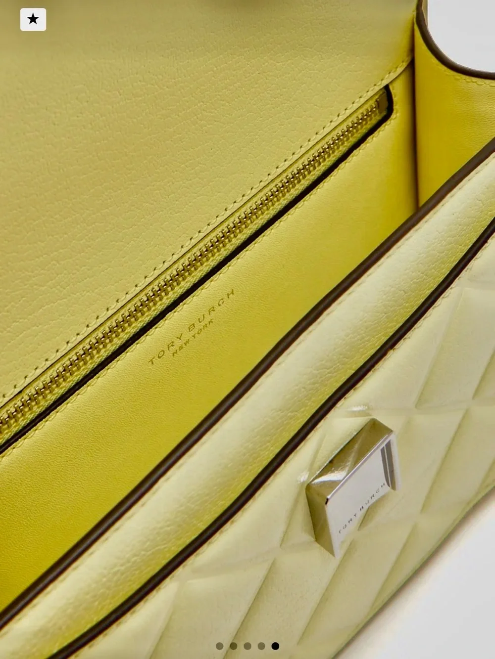 Tory Burch Fleming Soft Convertible Shoulder Bag Quilted Leather Yellow
